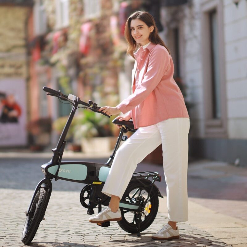 Alternative view of DYU C2 16in Folding E-Bike, 250W, 40KM Range