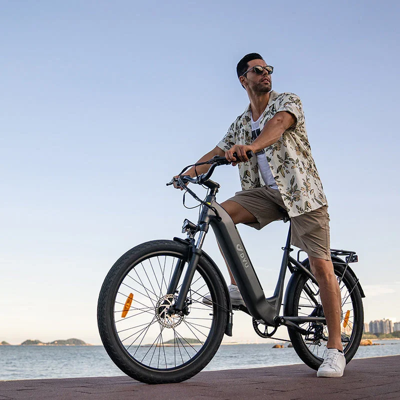 Alternative view of DYU C1 26in City E-Bike, 65KM Range