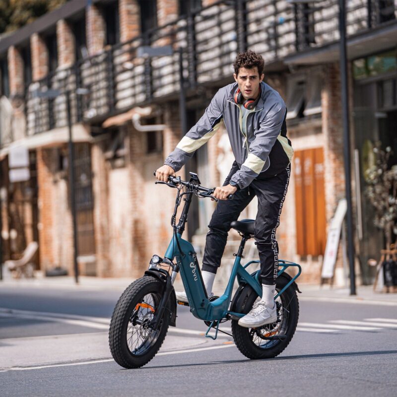 Alternative view of DYU FF500 20in Fat Tire E-Bike, 250W, 70km Range