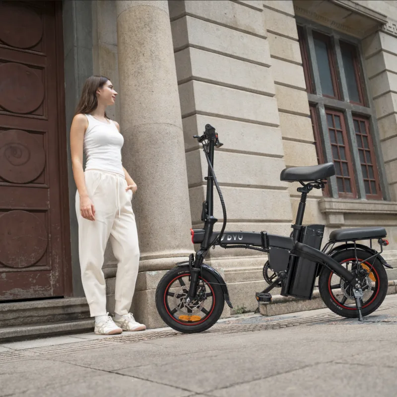 Alternative view of DYU A5 14in Folding E-Bike, 250W, Remote Lock