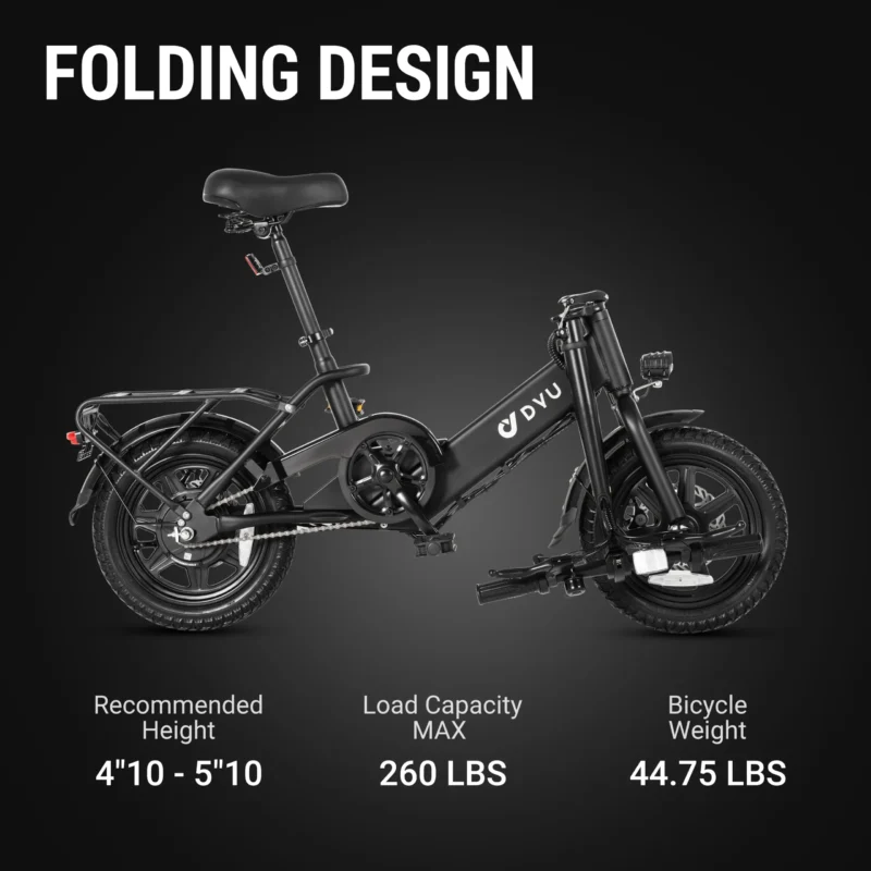 DYU C3 14in Folding E-Bike, 250W, Compact Design 7