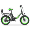 Hidoes C1 750W Folding Electric Bike – Dual Seat, Long-Range, Compact Power