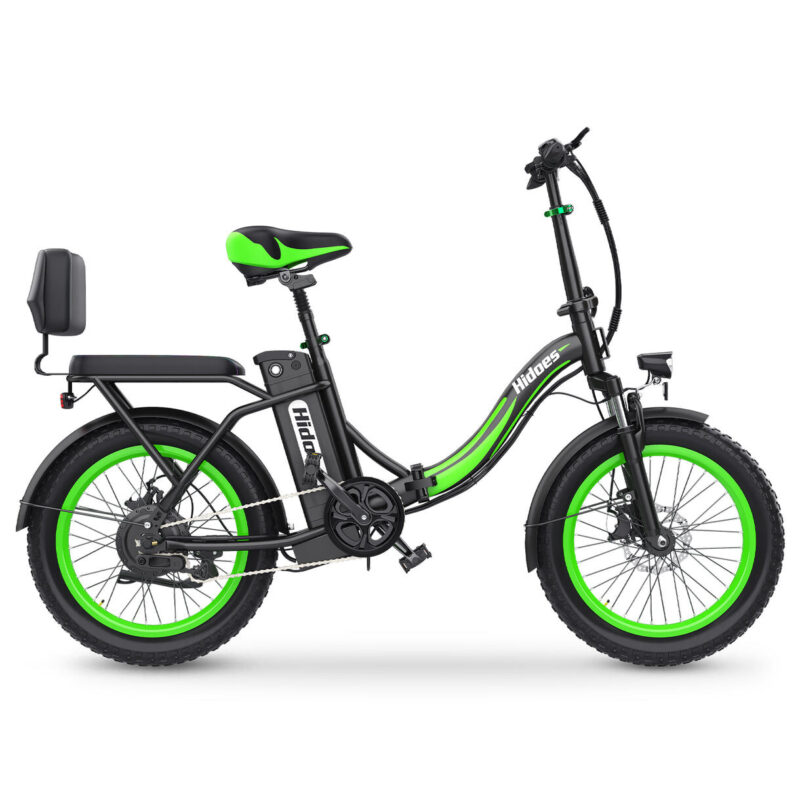 Hidoes C1 750W Folding Electric Bike – Dual Seat, Long-Range, Compact Power