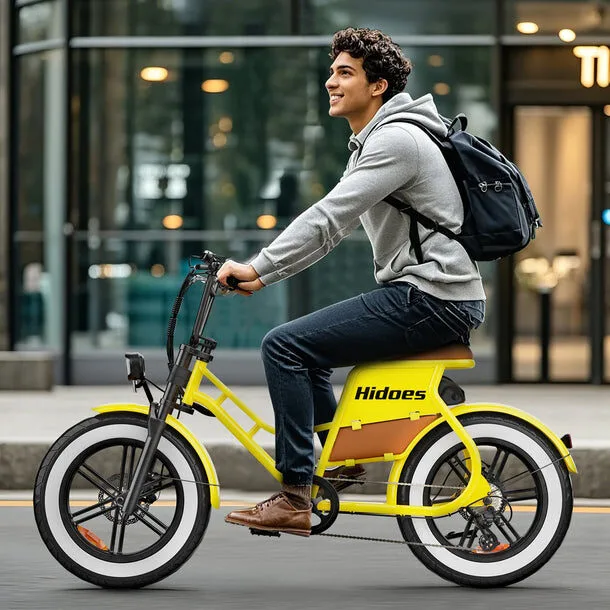 Alternative view of Hidoes C8 700W Fat Tire Electric Bike – Powerful 50-Mile Range Urban Commuter