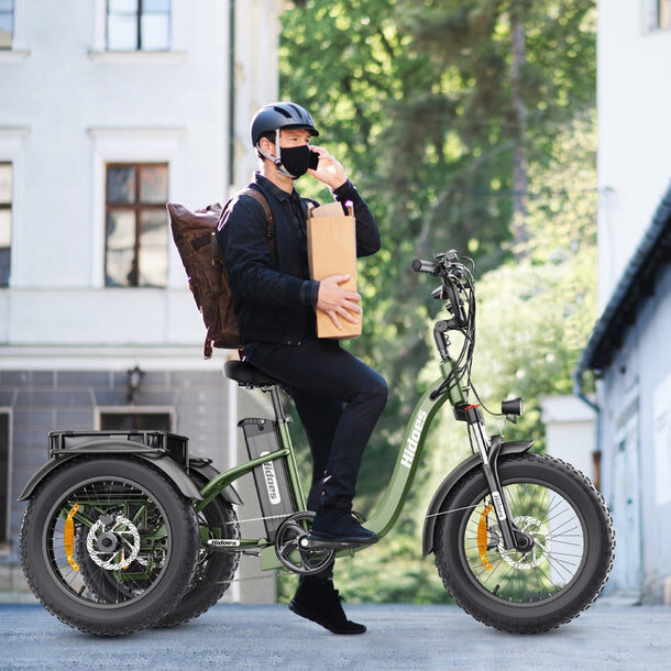 Alternative view of Hidoes ET1 750W Electric Tricycle – Powerful Fat Tire E-Trike with Long-Lasting 20Ah Battery