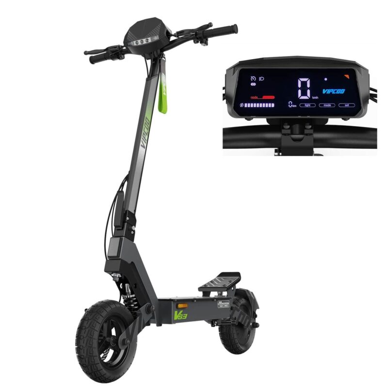VIPCOO VS3 800W Off-Road Electric Scooter – 50KM Range, Touchscreen, Built for City & Adventure