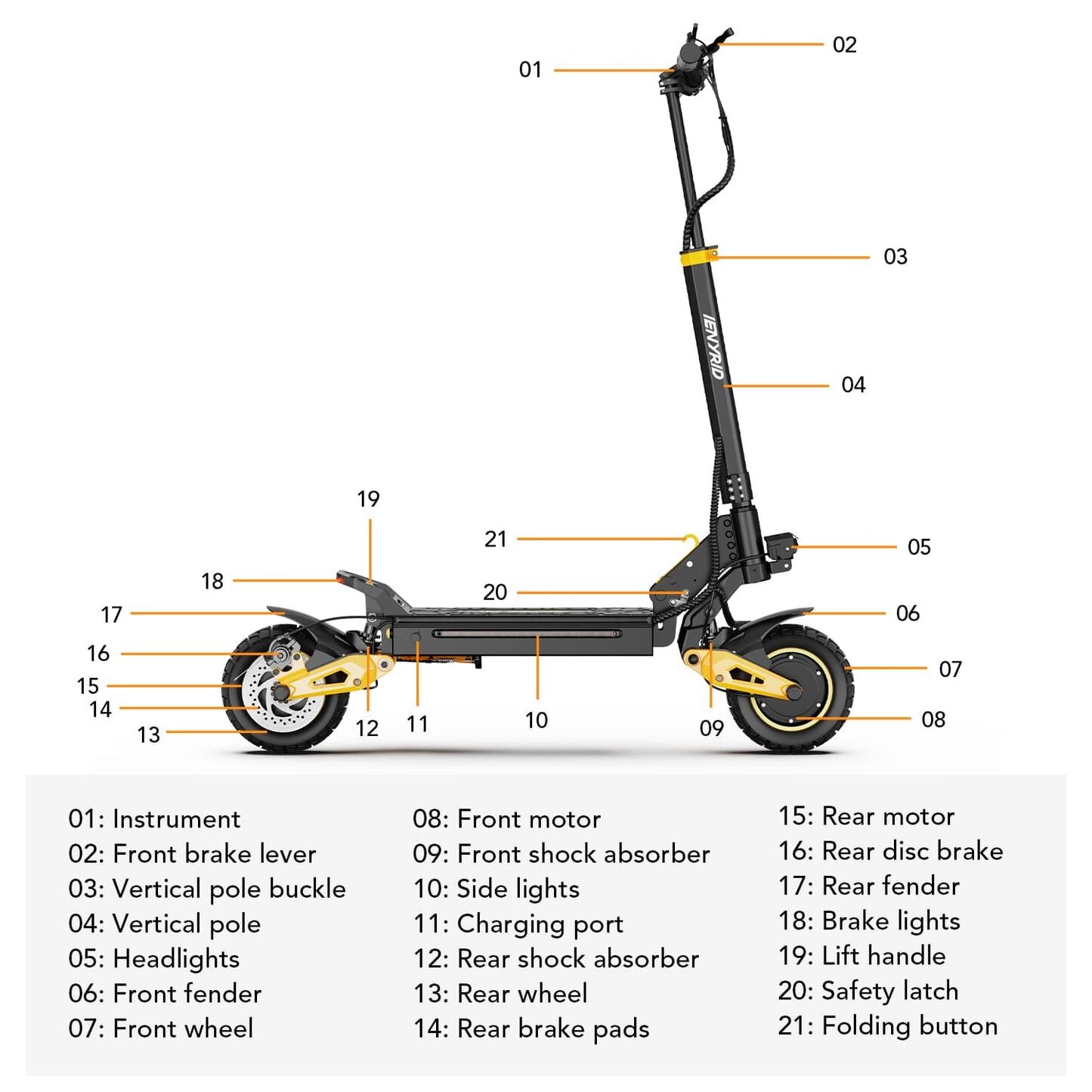 iENYRID ES1 2400W Off-Road Scooter, 60KM 17 iENYRID ES1 2400W Off-Road Scooter, 60KM - Image 17