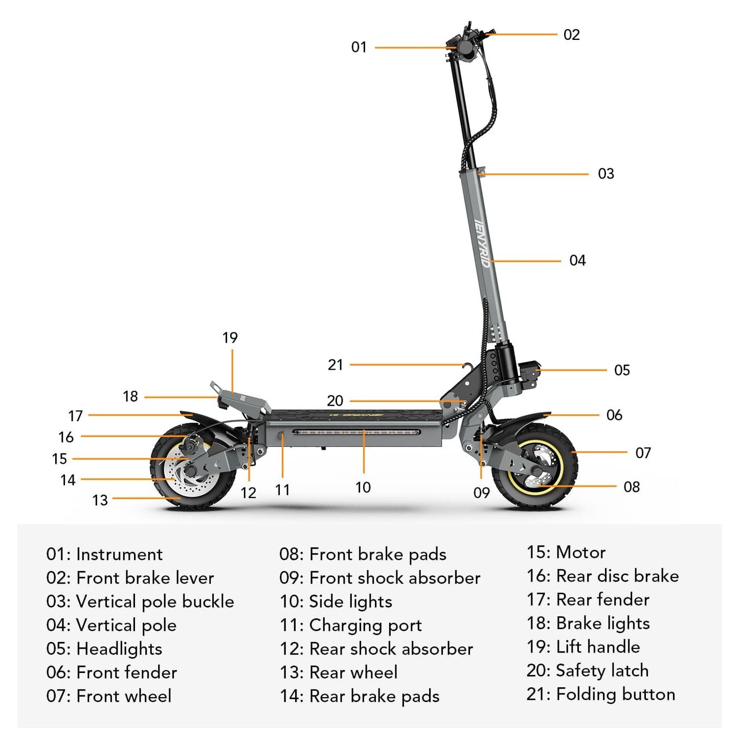 iENYRID S1 700W Off-Road Electric Scooter – 40KM Range, Dual Suspension, Fat Tyres 15 iENYRID S1 700W Off-Road Electric Scooter – 40KM Range, Dual Suspension, Fat Tyres - Image 15