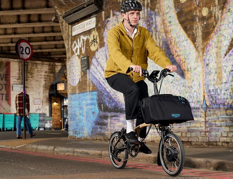Alternative view of Brompton Electric C Line 4-Speed Urban Folding Bike - 45 Mile Range, Smart Pedal Assist