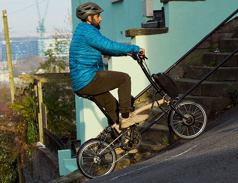 Alternative view of Brompton Electric C Line Explore – 12-Speed Folding E-Bike | 45-Mile Range, Smart Pedal Assist, Compact Design