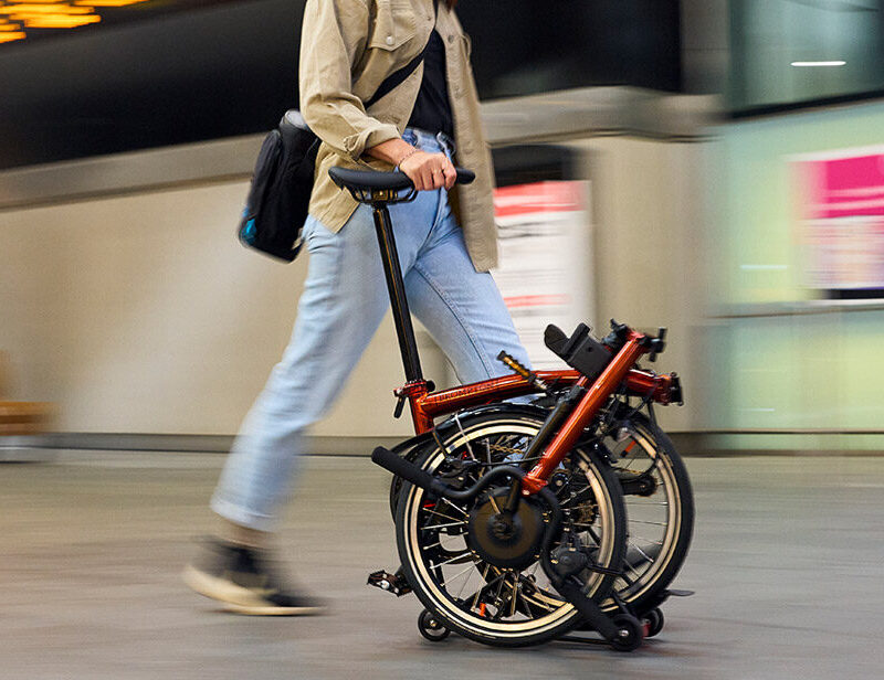 Alternative view of Brompton P Line Urban Electric Folding Bike – 4-Speed