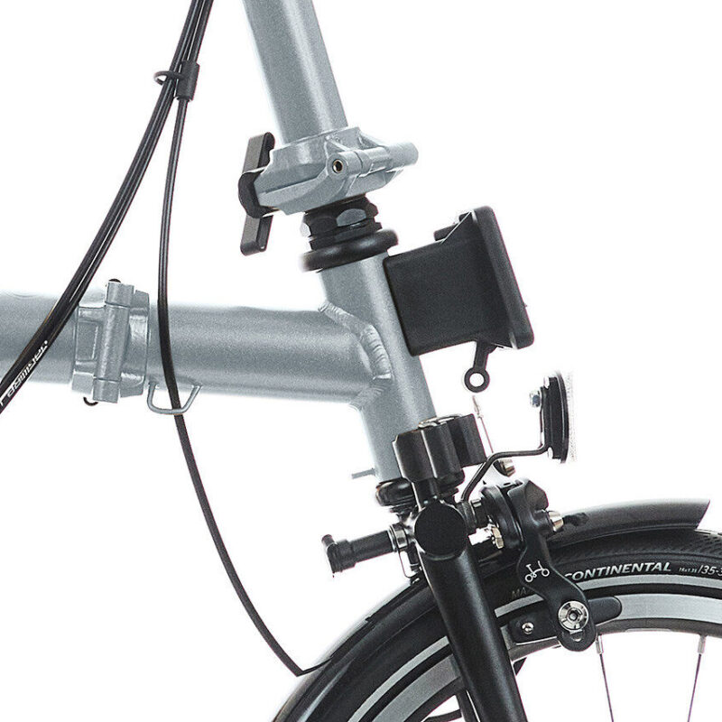 Brompton P Line 12-Speed Folding Bike with Roller Frame | Lunar Ice, Titanium Frame 5