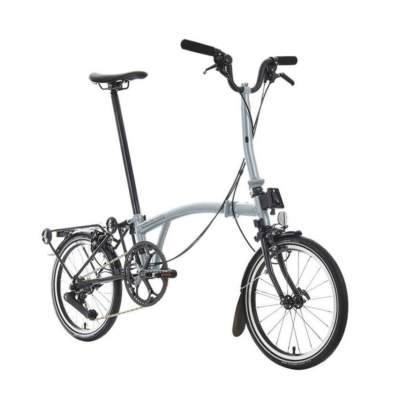 Brompton P Line 4-Speed Urban Folding Bike with Roller Frame | Lunar Ice, Mid Handlebar 11 Brompton P Line 4-Speed Urban Folding Bike with Roller Frame | Lunar Ice, Mid Handlebar 2