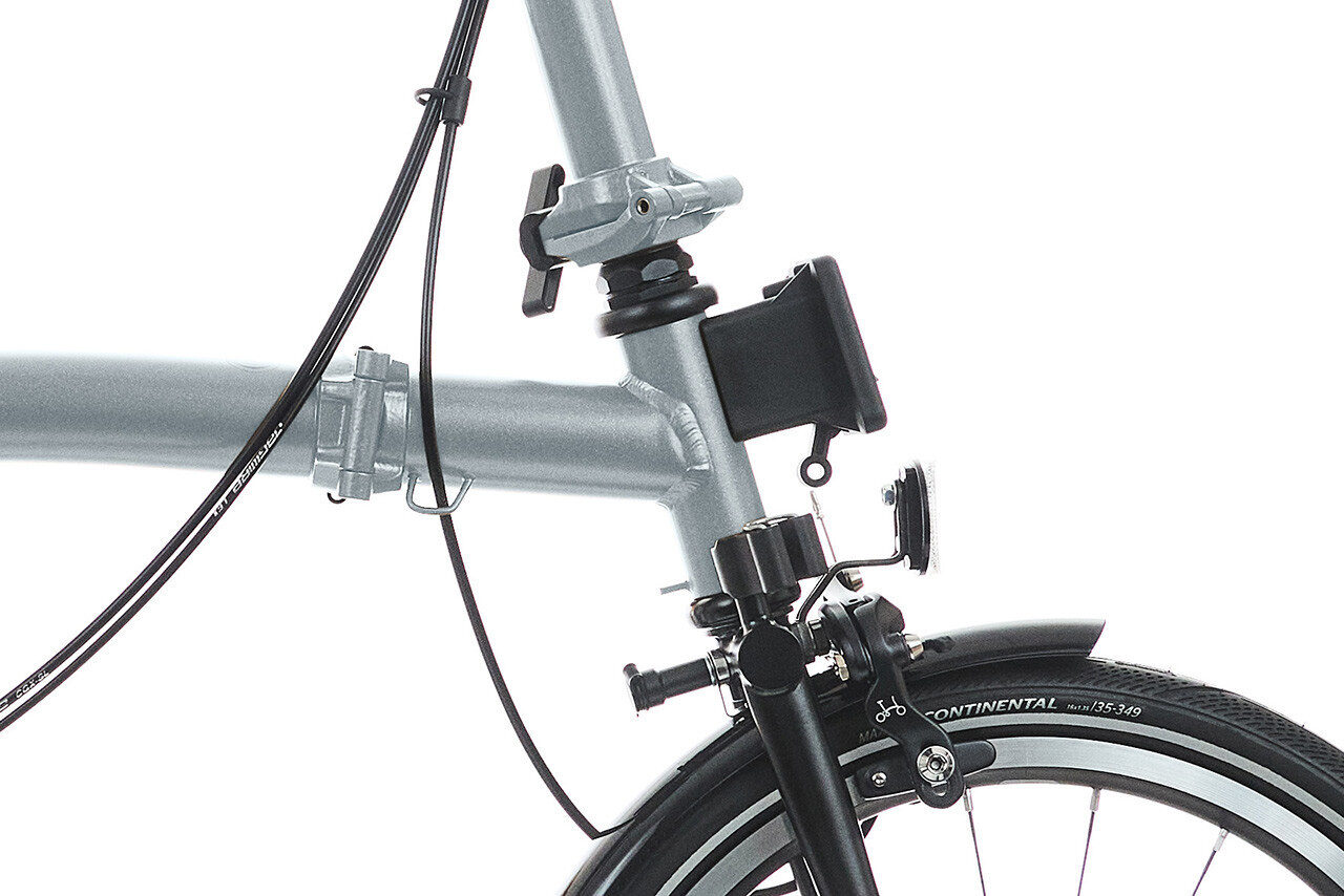 Brompton P Line 4-Speed Urban Folding Bike with Roller Frame | Lunar Ice, Mid Handlebar 6 Brompton P Line 4-Speed Urban Folding Bike with Roller Frame | Lunar Ice, Mid Handlebar - Image 6