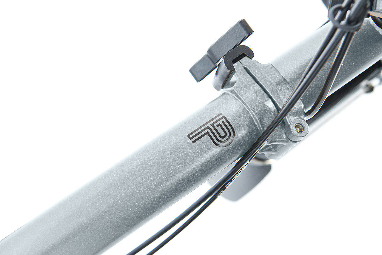 Brompton P Line 4-Speed Urban Folding Bike with Roller Frame | Lunar Ice, Mid Handlebar 9 Brompton P Line 4-Speed Urban Folding Bike with Roller Frame | Lunar Ice, Mid Handlebar - Image 9