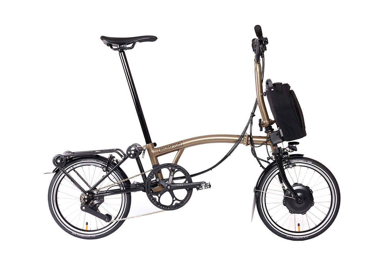 Brompton Electric P Line Urban – 4-Speed Lightweight Folding E-Bike with Roller Rack 1 Brompton Electric P Line Urban – 4-Speed Lightweight Folding E-Bike with Roller Rack