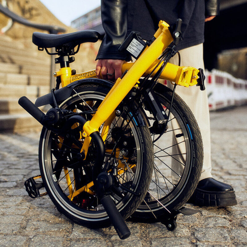 Brompton C Line 6-Speed Folding Bike - Bumblebee Yellow, Mid Handlebars 6