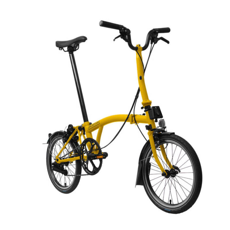Brompton C Line 6-Speed Folding Bike - Bumblebee Yellow, Mid Handlebars 2