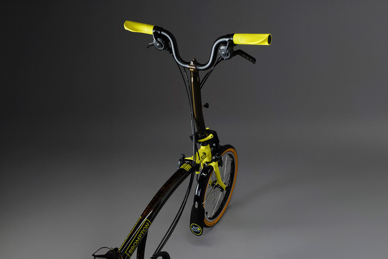 Brompton x Tour de France C Line 6-Speed Folding Bike - Leaders Yellow, Mid Handlebars 4 Brompton x Tour de France C Line 6-Speed Folding Bike - Leaders Yellow, Mid Handlebars - Image 4