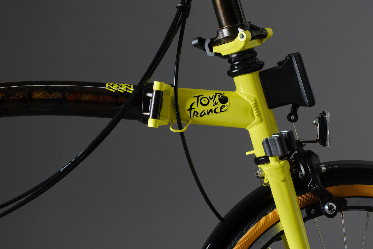 Brompton x Tour de France C Line 6-Speed Folding Bike - Leaders Yellow, Mid Handlebars 8 Brompton x Tour de France C Line 6-Speed Folding Bike - Leaders Yellow, Mid Handlebars - Image 8