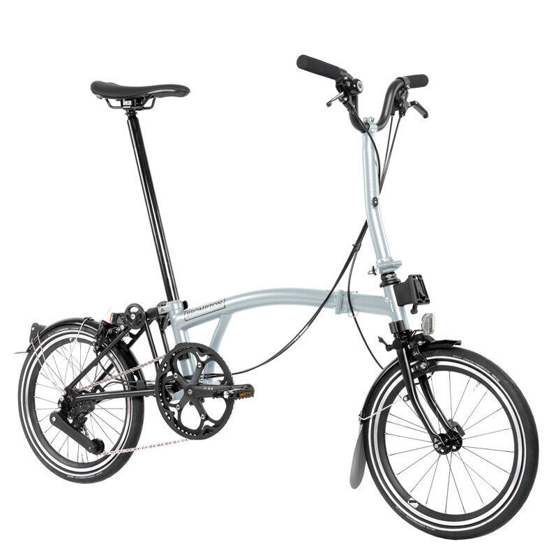 Brompton P Line 12-Speed Folding Bike | Lightweight Titanium, 12 Gears, Lunar Ice 11 Brompton P Line 12-Speed Folding Bike | Lightweight Titanium, 12 Gears, Lunar Ice 2