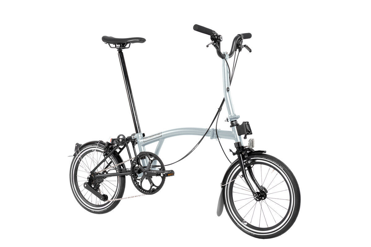 Brompton P Line 12-Speed Folding Bike | Lightweight Titanium, 12 Gears, Lunar Ice 3 Brompton P Line 12-Speed Folding Bike | Lightweight Titanium, 12 Gears, Lunar Ice - Image 3