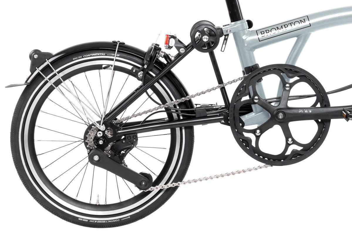 Brompton P Line 12-Speed Folding Bike | Lightweight Titanium, 12 Gears, Lunar Ice 7 Brompton P Line 12-Speed Folding Bike | Lightweight Titanium, 12 Gears, Lunar Ice - Image 7