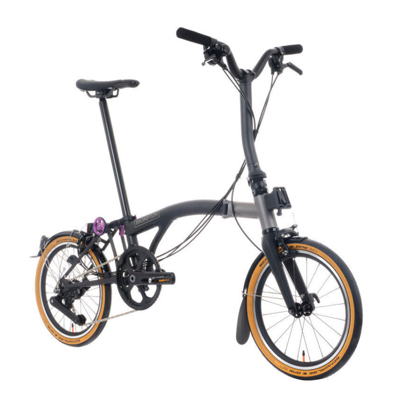 Brompton T Line 12-Speed Explore Folding Bike - Ceratech Black, Mid Handlebars 4