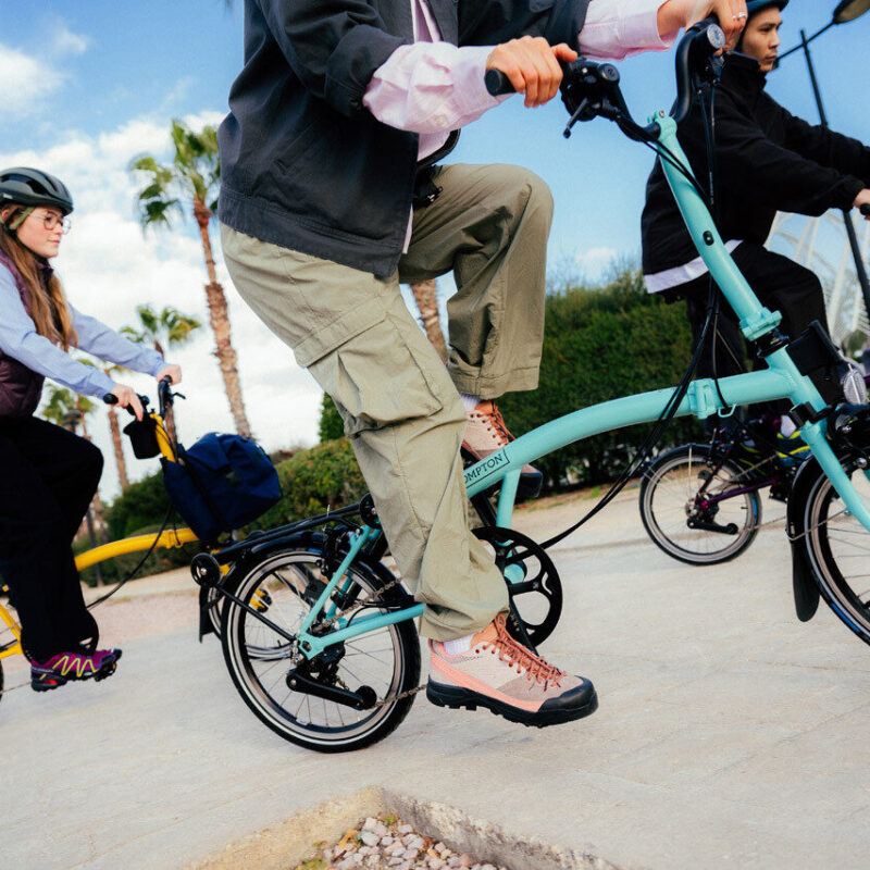 Alternative view of Brompton C Line 12-Speed Folding Bike - Turkish Green, Mid Handlebars