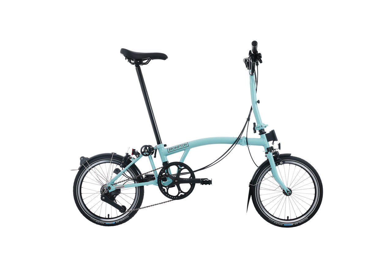 Brompton C Line 12-Speed Folding Bike - Turkish Green, Mid Handlebars 1 Brompton C Line 12-Speed Folding Bike - Turkish Green, Mid Handlebars