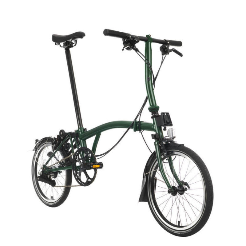 Brompton C Line 2-Speed Folding Bike - Racing Green, Low Handlebars 2