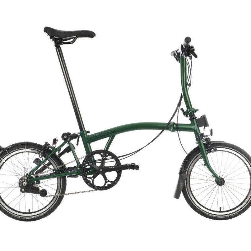 Brompton C Line 2-Speed Folding Bike - Racing Green, Low Handlebars