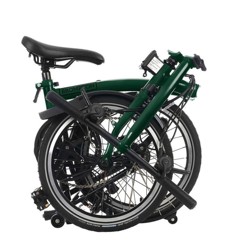 Brompton C Line 2-Speed Folding Bike - Racing Green, Low Handlebars 4