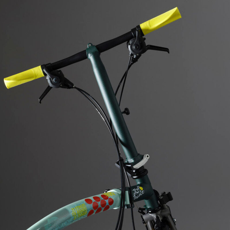 Brompton x Tour de France P Line 12-Speed Folding Bike - Sprinters Light Green, Low Handlebars 11 Brompton x Tour de France P Line 12-Speed Folding Bike - Sprinters Light Green, Low Handlebars 2